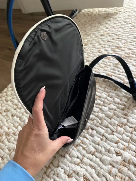 adidas Black Mini Crossbody with White Trefoil and Blue Trim - Picture 11 of 16